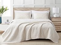 Vista 1 de Chezmoi Collection Bethany - Juego de edredón Sherpa de 3 piezas tamaño King, manta de sherpa acolchada floral, reversible, de microfibra lavada