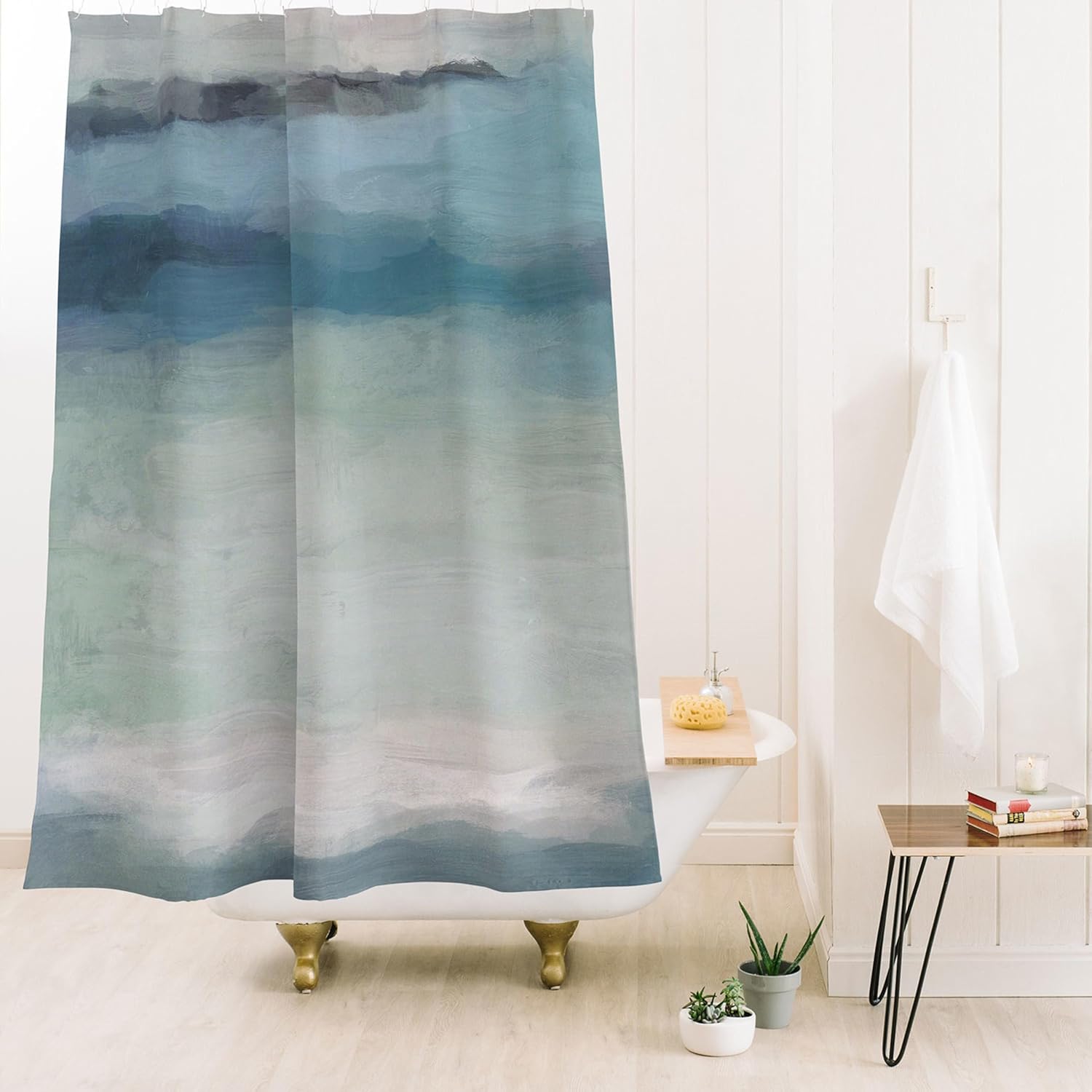 Society6 Shower Curtain - Bathroom Decor by Rachel Elise - Extra Long Fabric Shower Curtains for Bathroom, 71" x 74", Dragons Teeth Maui