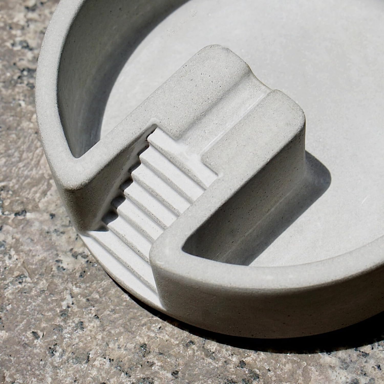 Concrete Tray with Wooden Lid, Holder for Patio Balcony, Cool Tray Holders, Trays for Outdoors and Indoor Use image 5