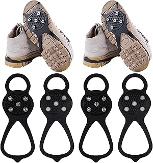2 Pairs Non Slip Gripper Spike Ice Traction Cleats Walk Traction Cleat Ice Snow