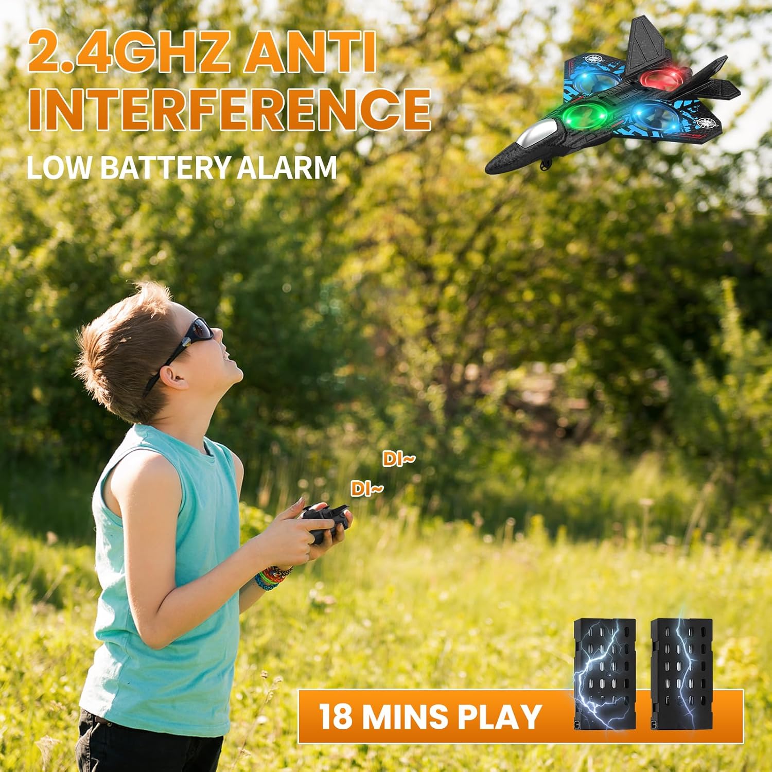 RC Plane 2.4GHz Remote Control Plane L0712 Quadcopter Hovering with Auto Hovering Fighter Aircraft RC Airplane RTF for Beginner, Kids and Adults,3D Flip Airplane Toy with Colored Lights USB Charging