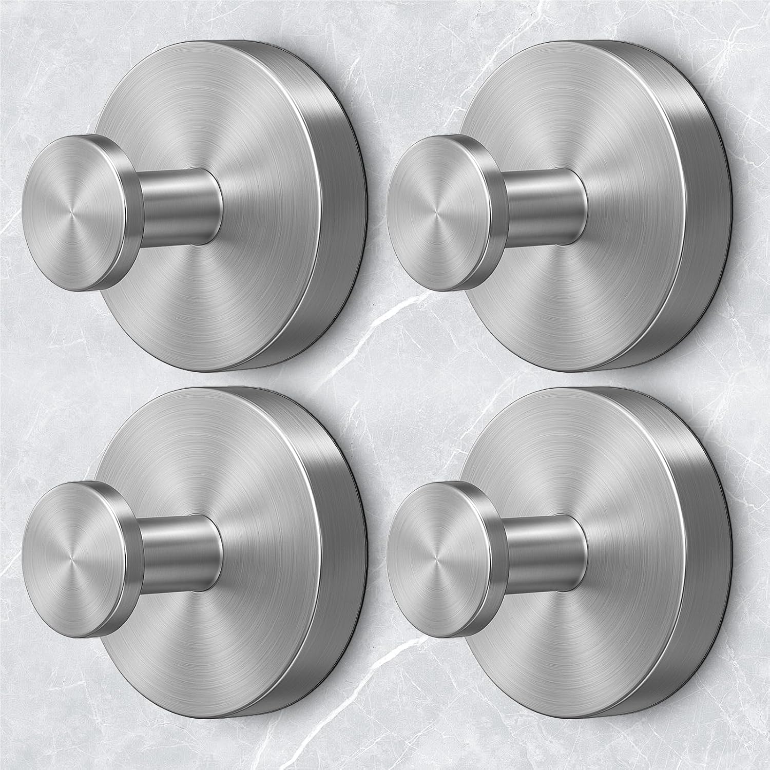 Shower Hooks for Inside Shower,Heavy Duty 15lbs Large Suction Cup Hooks for Shower,Removable Towel Hooks for Bathrooms,4 Packs(Silver)