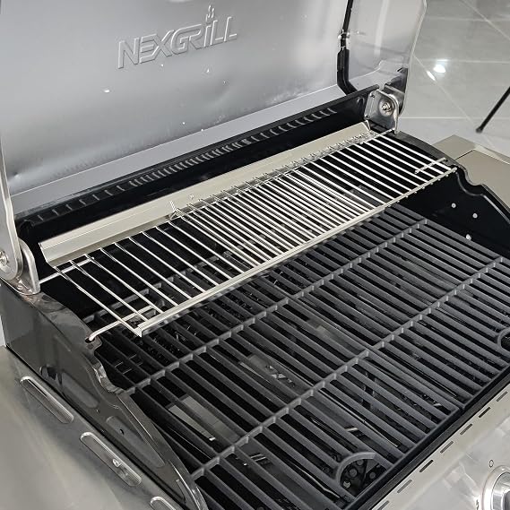 Universal Grill Warming Rack 20.6''- 31.1'', Adjustable Warming Rack for Nexgrill, Dynaglo, Cuisinart, Monument 4/5 Burner Grills, Stainless Steel Warming Rack Replacement for Nexgrill