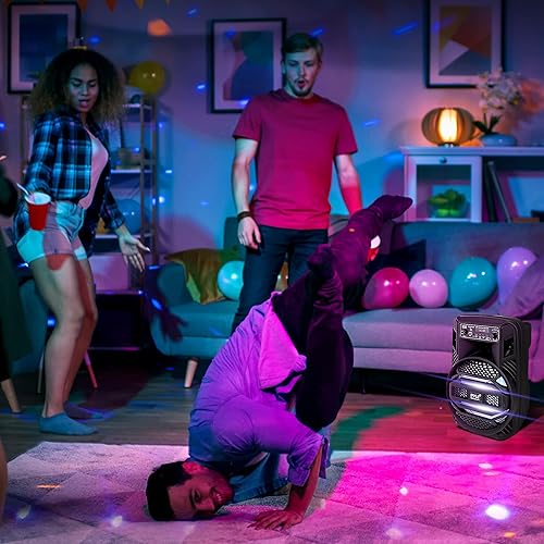 Miniatura 7 de Pyle Sistema de altavoces PA Bluetooth portátil - Altavoz Bluetooth recargable de 300 W para exteriores, sistema PA portátil con subwoofer de 8