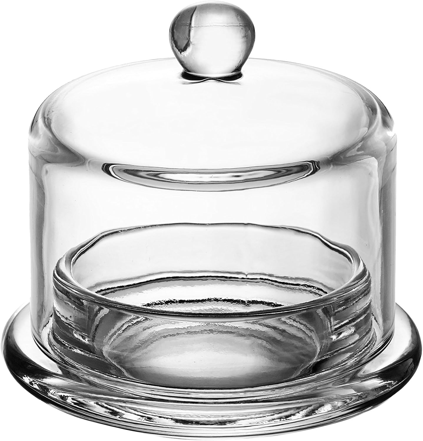 Style Setter Soho Glass Butter Dish, Clear Butter Dishes