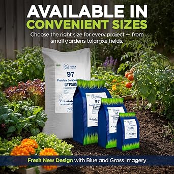 Supply Solutions Premium 97 Solution Grade Gypsum - Fast Acting Gypsum for Soil - Organic Calcium Sulfate Dihydrate - Gypsum Powder for Root Growth, Lawns, Mushroom Cultivation (5lbs)