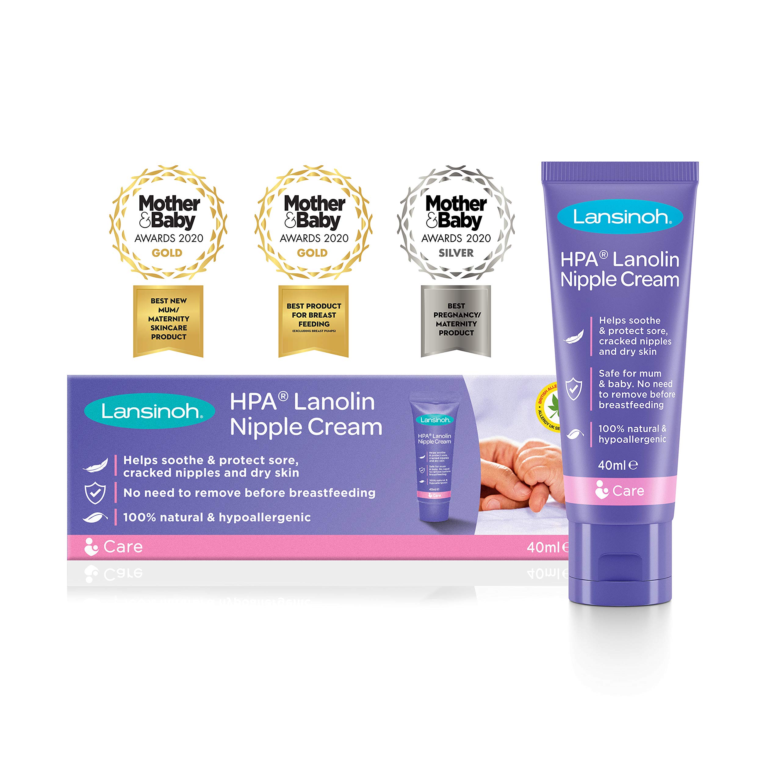 Lansinoh Lanolina Hpa 44302 Crema per Capezzoli Irritati, 40 Ml, 100% Naturale