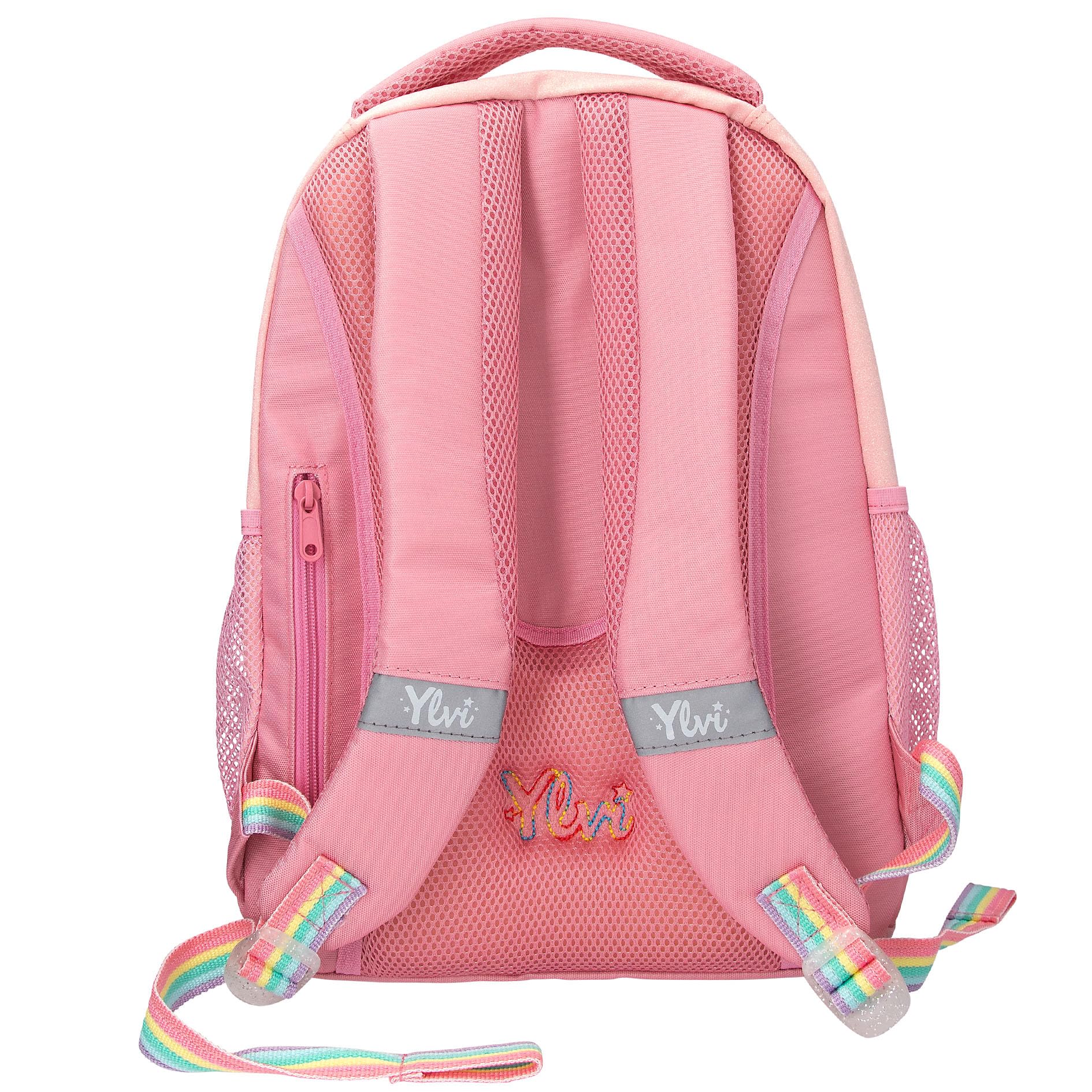 Depesche 14038 Ylvi Sugar Pop - Schulrucksack in Rosa, mit Einhorn Motiv und glitzernden Details, Schultasche mit verstellbaren Trägern