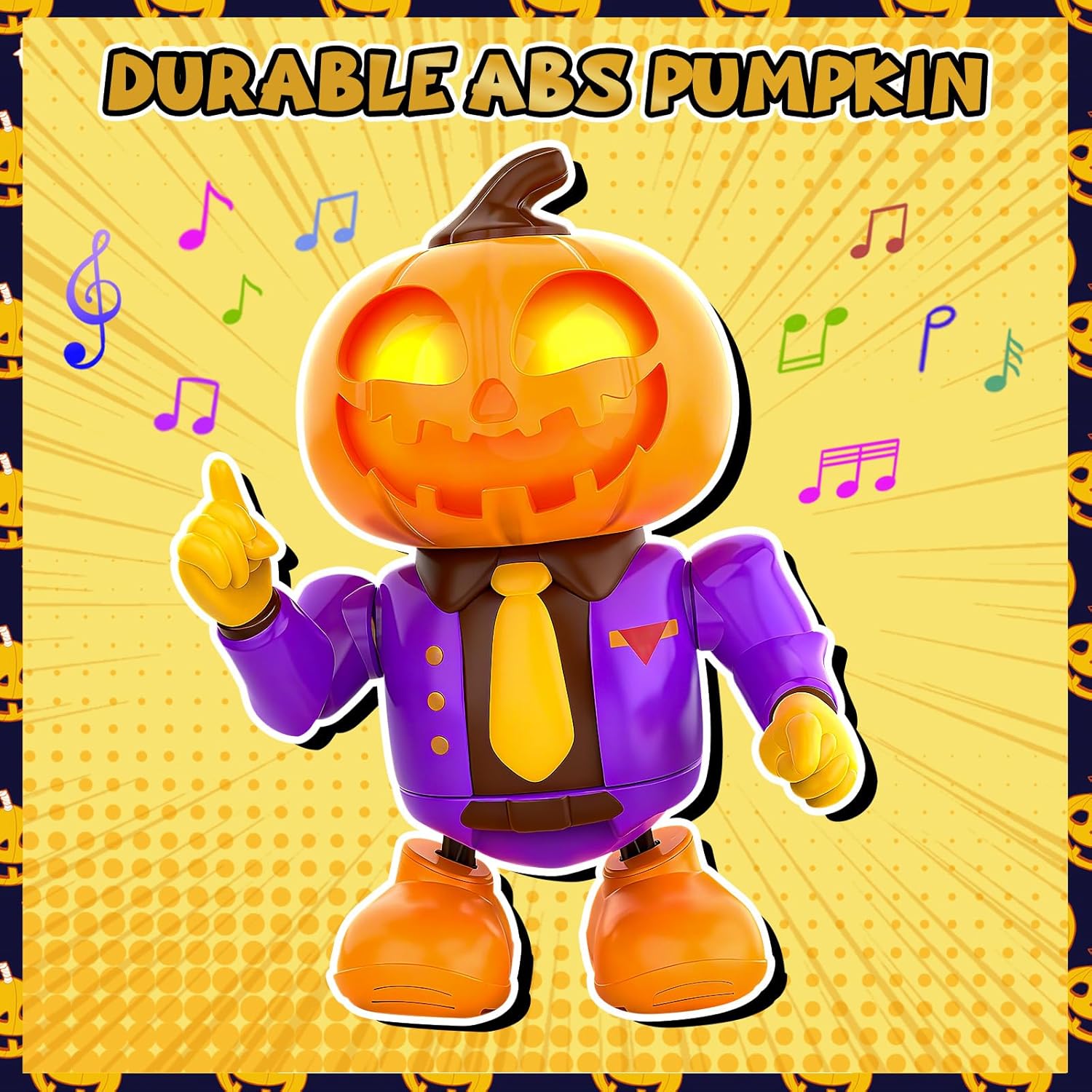 Blasland Baby Dancing Music Pumpkin Toys, Fun Interactive Dancing Robot with Light Up Eyes, Birthday Christmas Toys for Baby Boy Girl 3 4 5 6 - Image 5