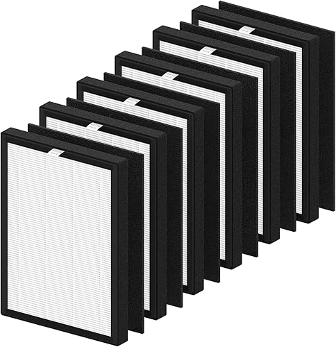 VEVA 9000 - Filtro de repuesto HEPA prémium compatible con purificador VEVA ProHEPA 9000, incluye 6 filtros HEPA reales y 6 filtros de carbón