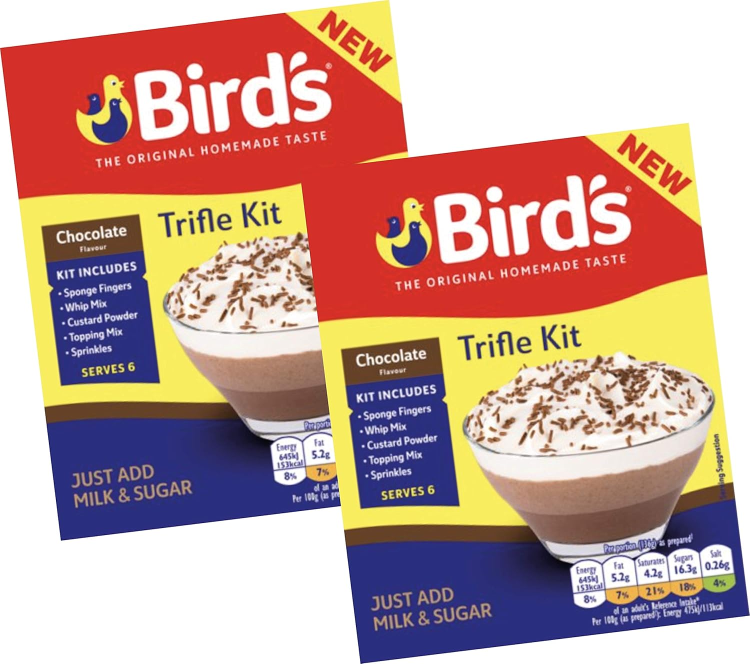Birds Trifle Kit Chocolate Flavour 122g 2 Pack Amazon.co.uk Grocery