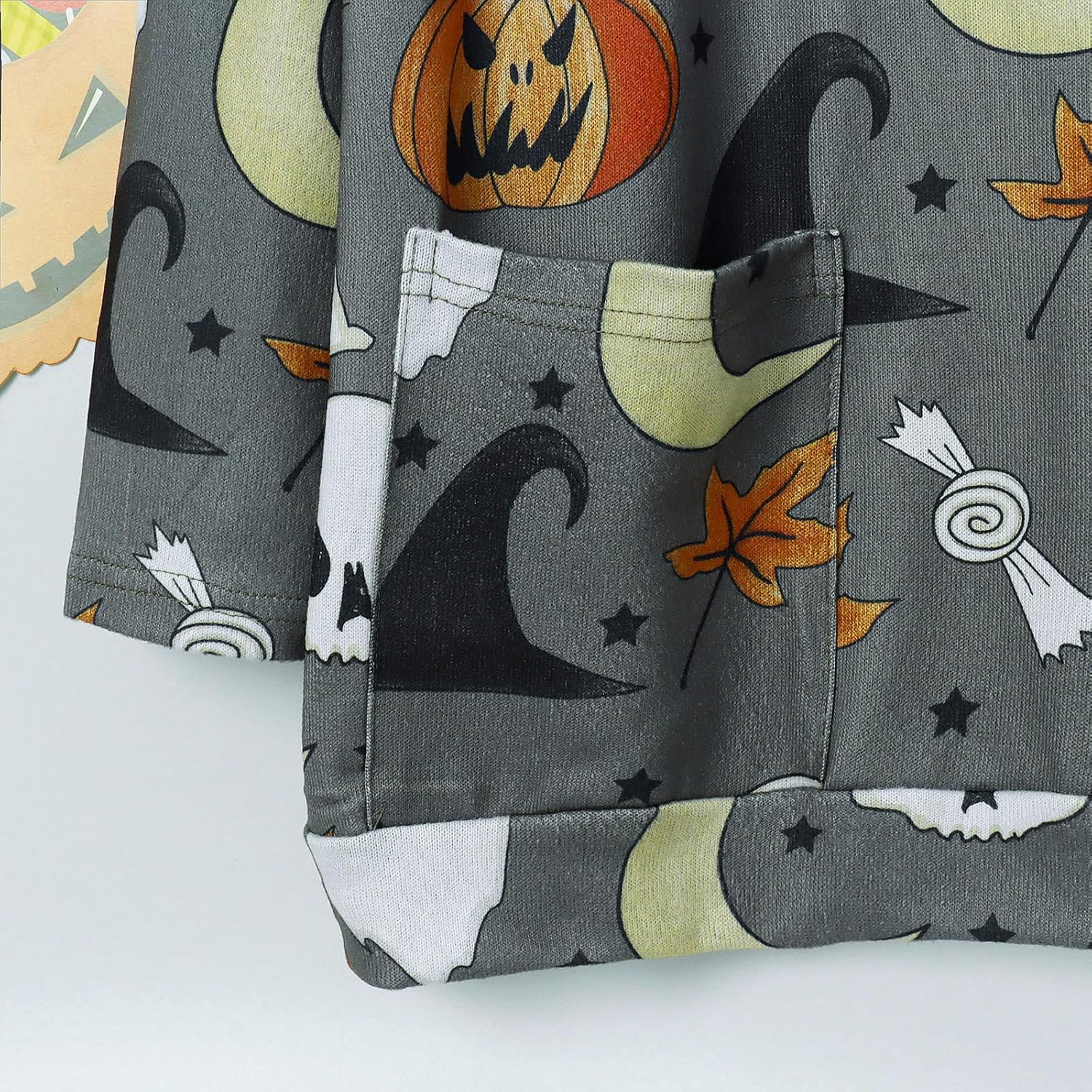 Womens Halloween Crewneck Sweatshirts Pumpkin Long Sleeve Pullover Tops Vintage Oversized Shirt Blouse Clothes - Image 6