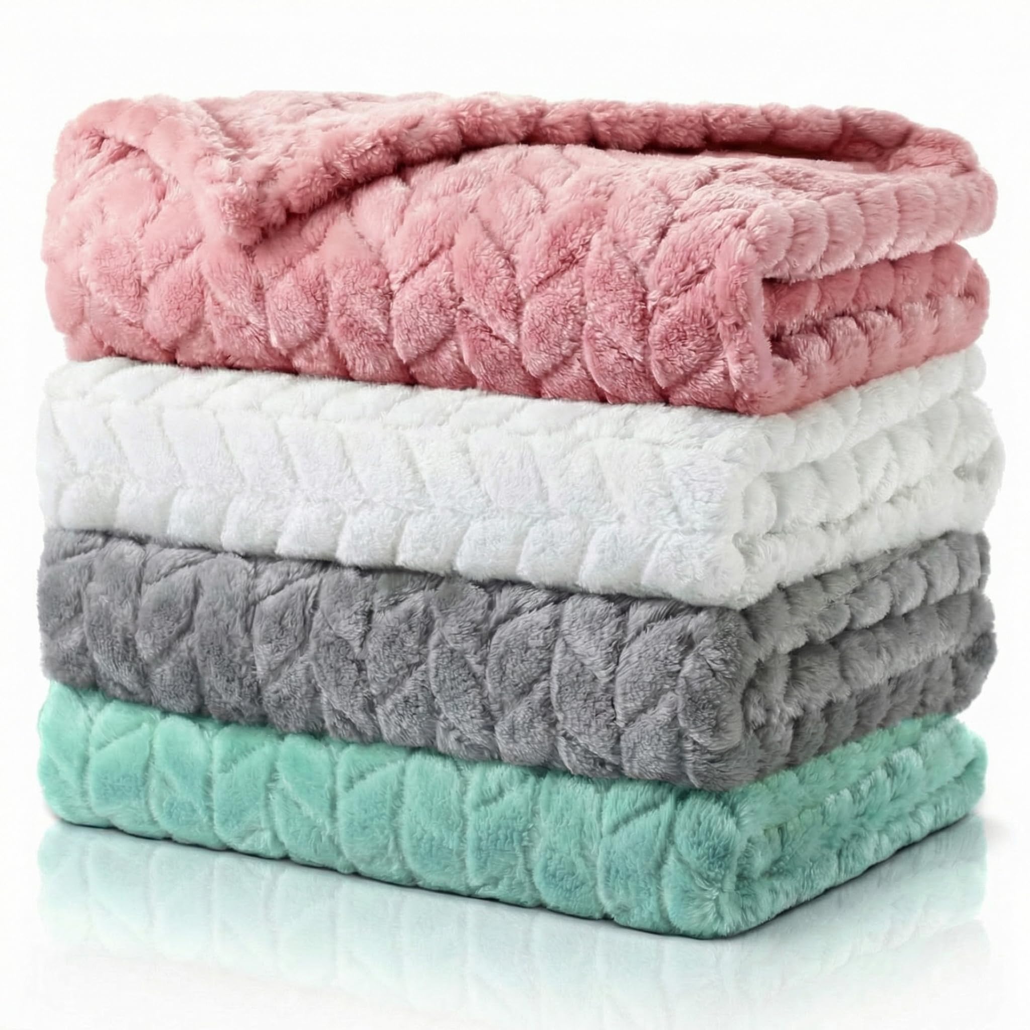 Frienda 4 Pcs Baby Fuzzy Blanket Fluffy Baby Blanket for Boys Girls Soft Warm Infant Newborn Toddler Receiving Nursery Bed Supplies, 32 x 24 Inch(Cute