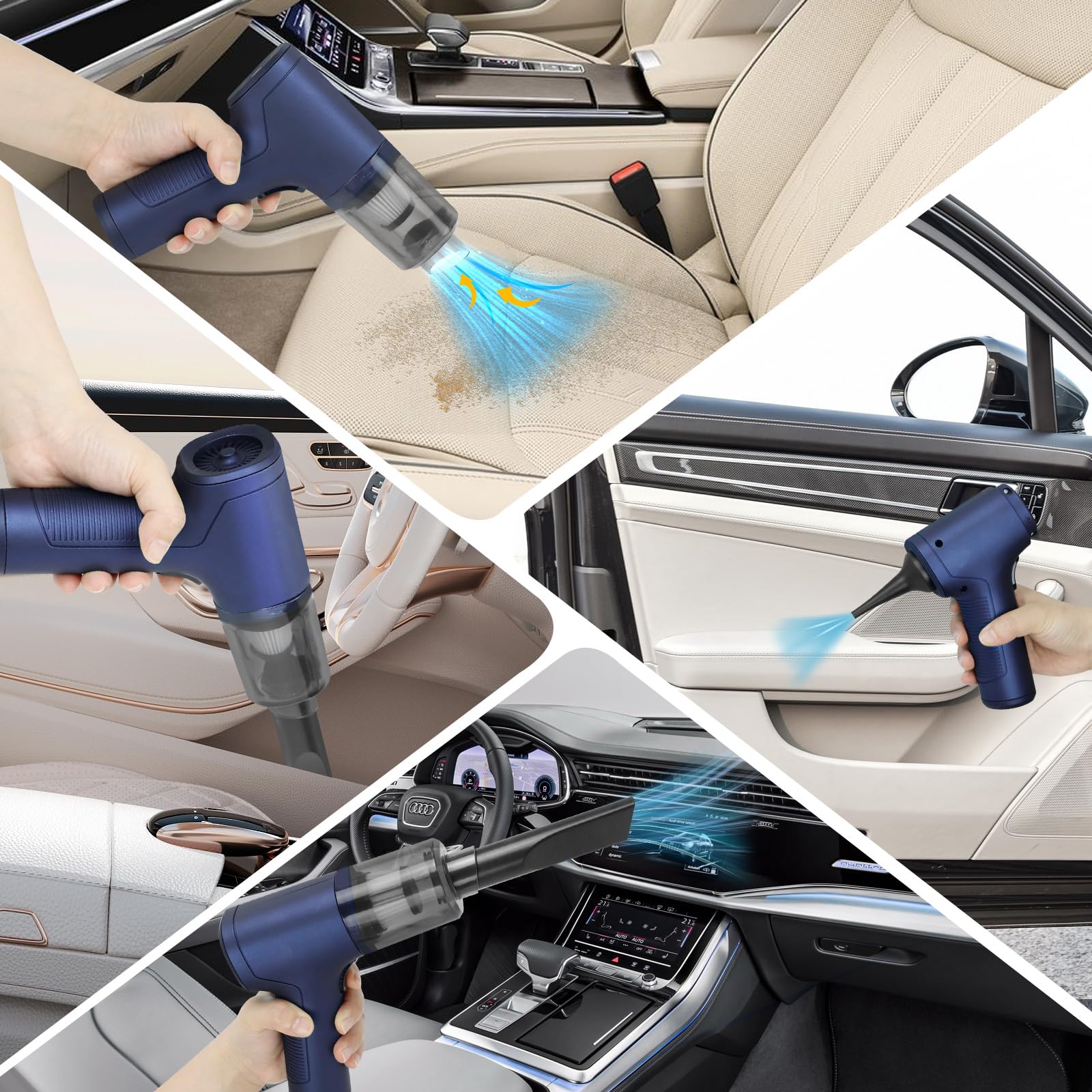 Handstaubsauger 18000Pa - 2-in-1 Akku Staubsauger Mit Luftgebläse