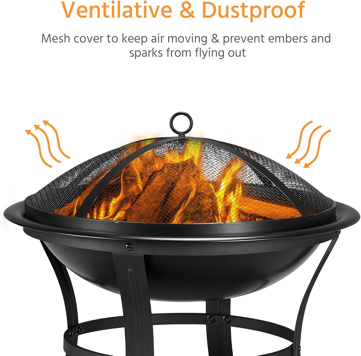 Yaheetech 22'' Chiminea Wood Burning Outdoor Fireplace Stove : Patio, Lawn & Garden