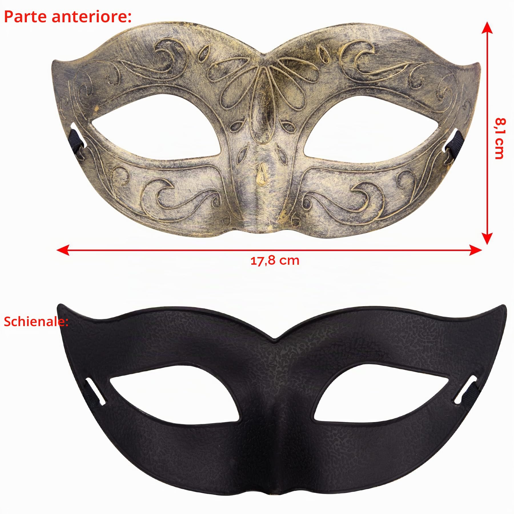 FEQO 64 Pezzi Veneziana Maschera Maschere Antiche Vintage Maschere Veneziane Maschera da Ballo per Donna Uomo Carnevale Halloween