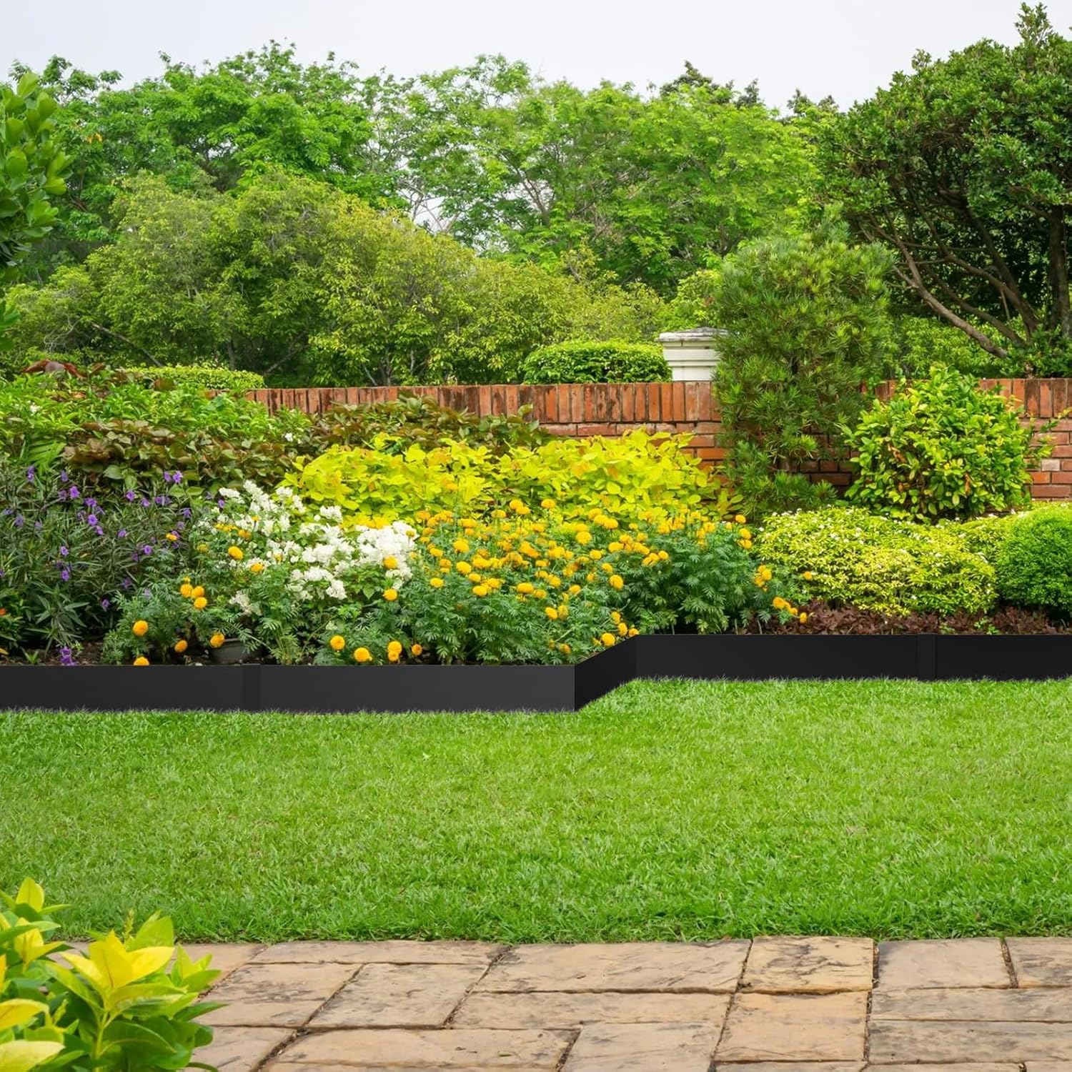 4.5 Inch Galvanized Steel Landscape Edging, 10 Pack Metal Edging for Landscaping, Hammer-in Metal Garden Edging for Lawn, Yard & Pathway Border