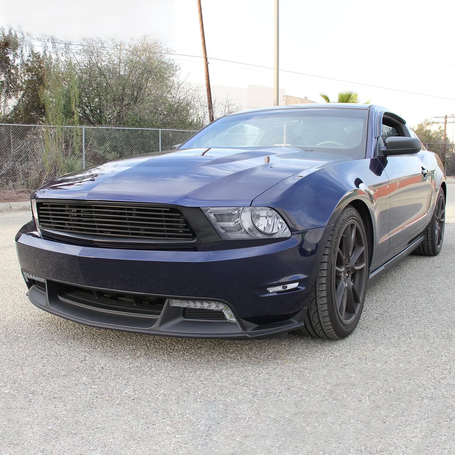 SPEC-D TUNING Clear LED Front Lower Bumper Lights Parking Lamps Compatible with 2010-2013 Ford Mustang Left + Right Pair Assembly