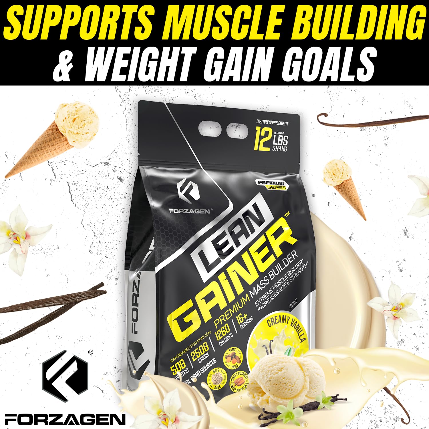 Amazon.com: Forzagen Lean Gainer Premium Mass Builder | Mass