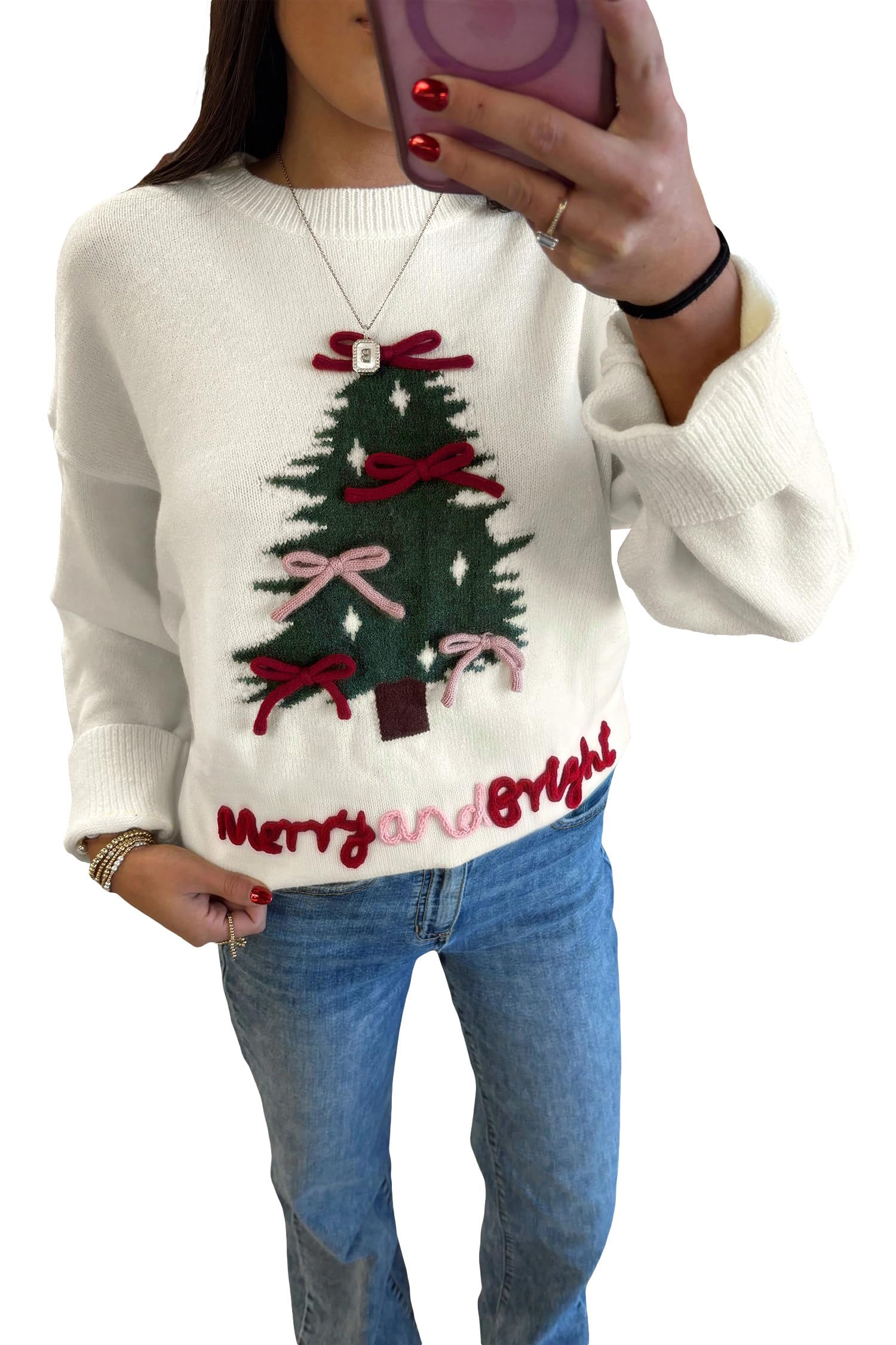 MARZXIN Women Sweater Merry Christmas Pullover Halloween Sweatshirts Tops