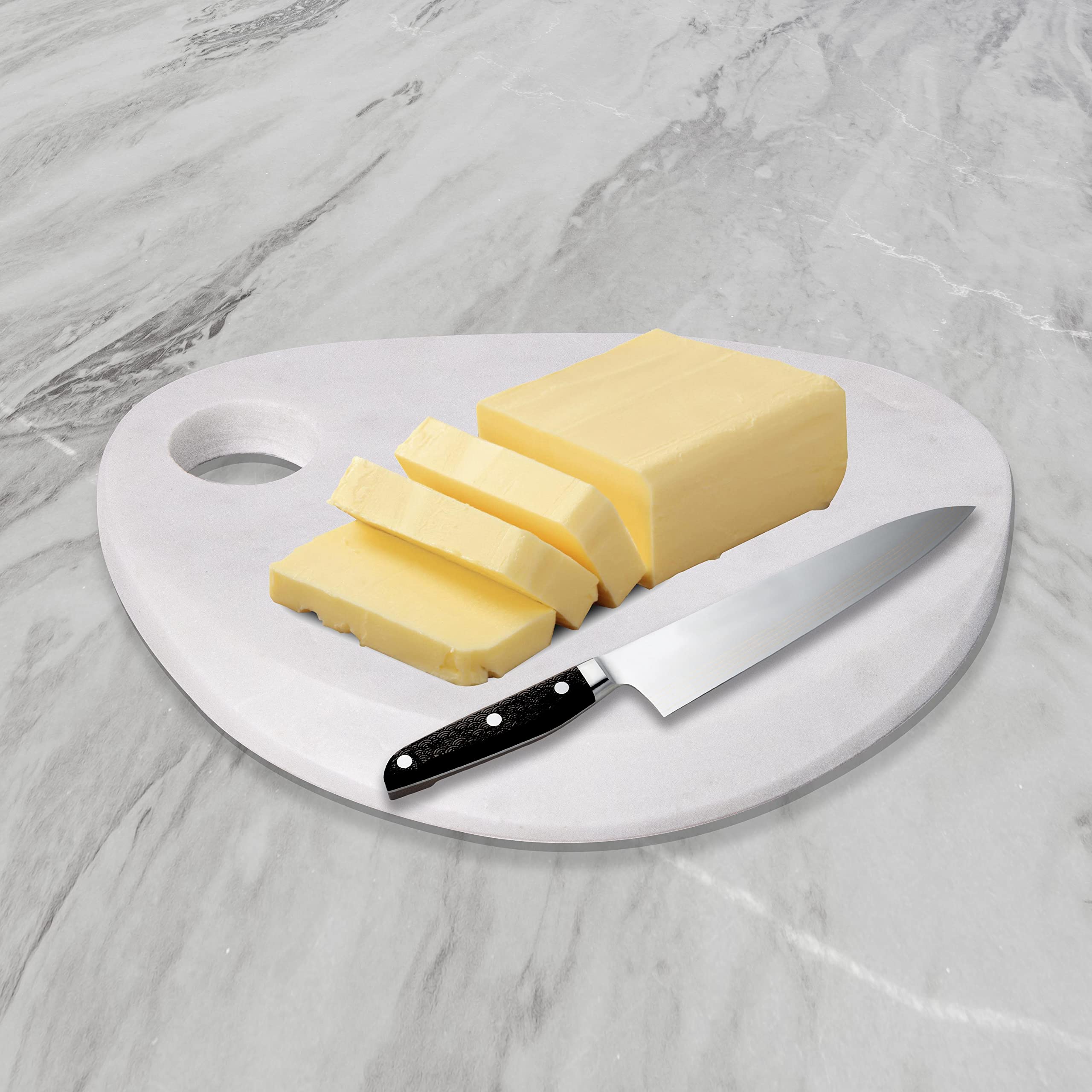 HANDICRAFT BAZAAR Marble Chopping Board for Kitchen | Durable Rectangular Chopping Board (12 Inches) (B0C6GJYGFL) Amazon Price History, Amazon Price Tracker