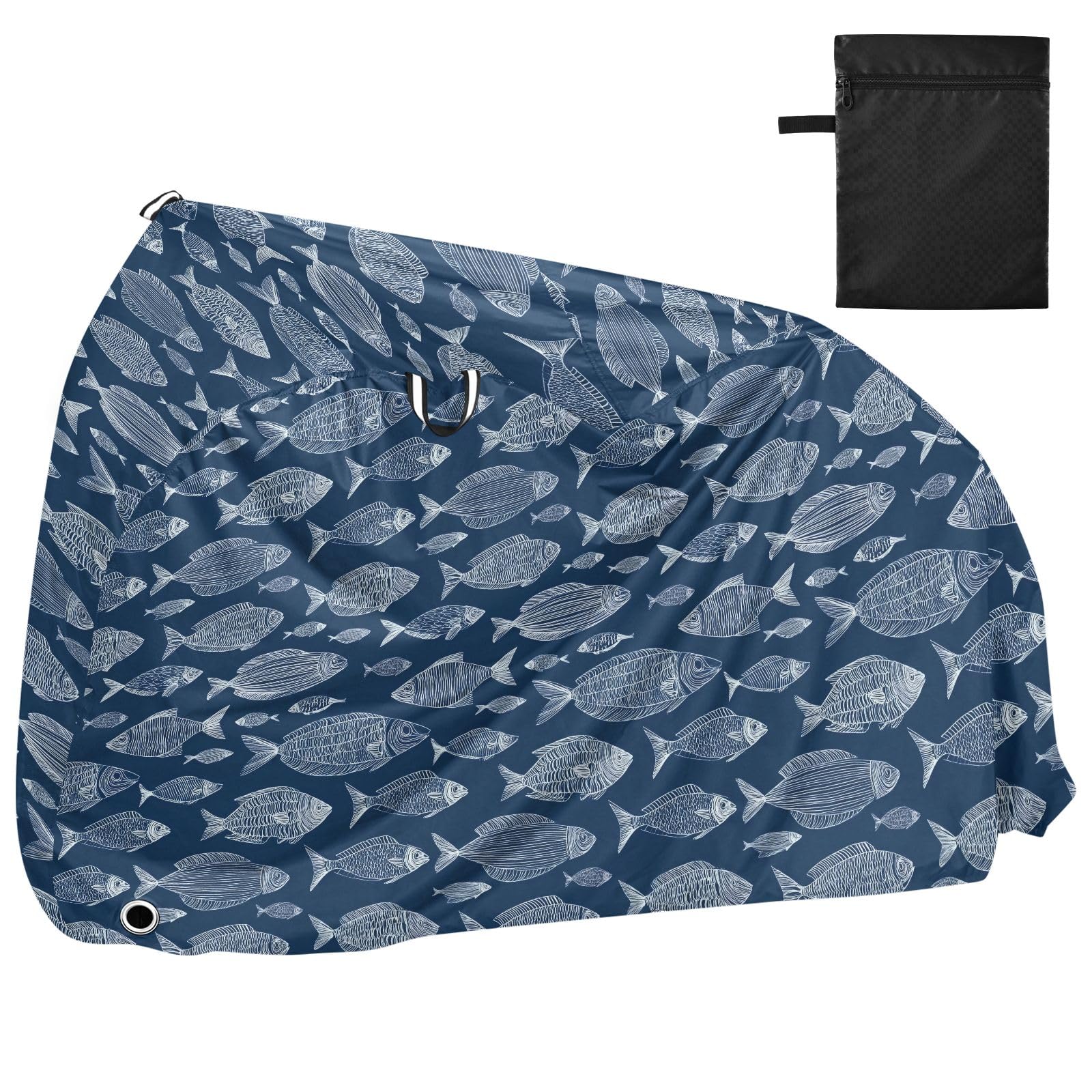 Pokrowiec na rower, wodoodporny, outdoorowy, rowerowy, motorower, wytrzymały, wiatroszczelny, ochrona przed słońcem, do roweru górskiego, szosowego, ryb, wzór