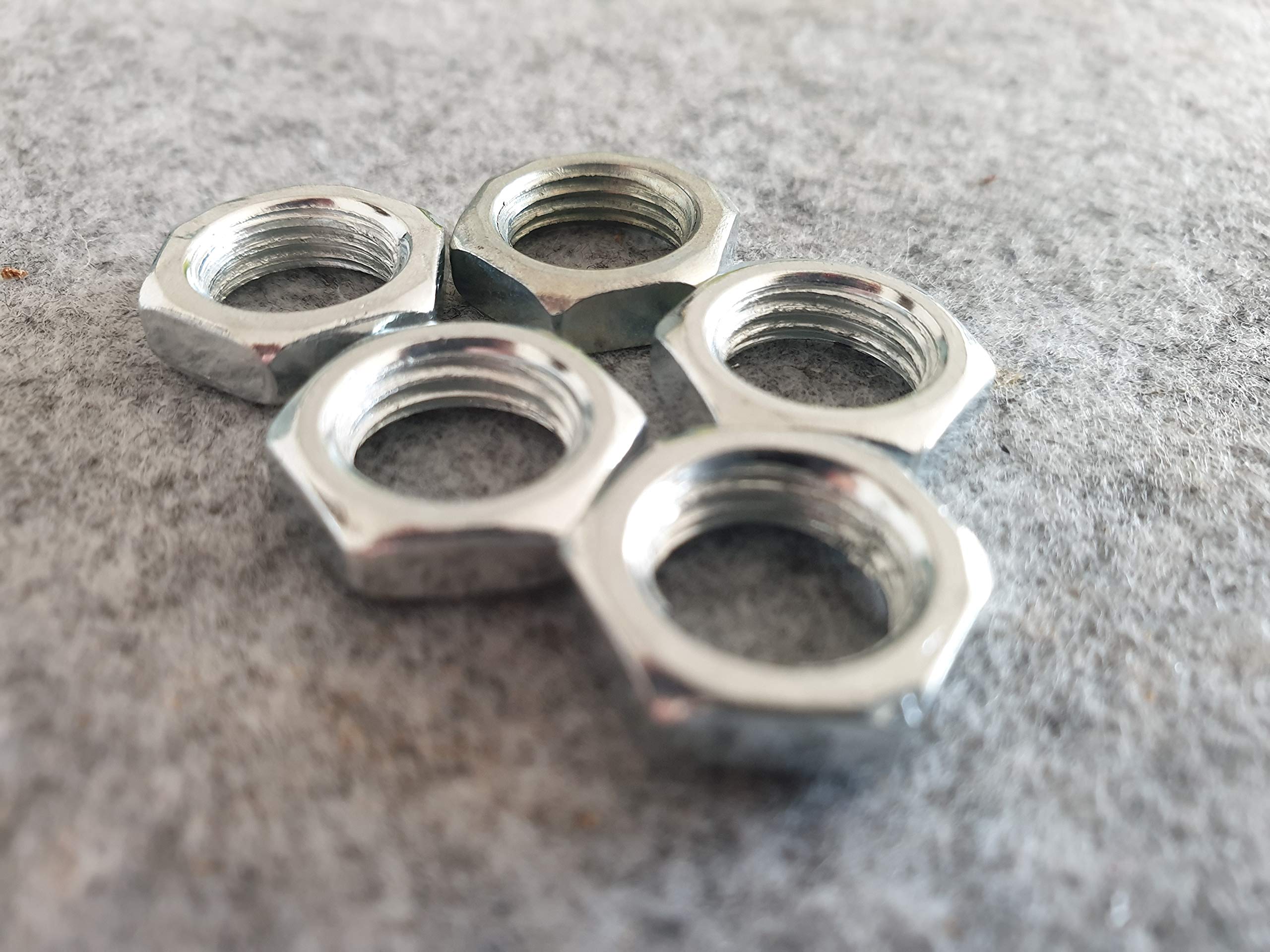 Bolt Base A2 Stainless Steel Half Lock Nuts Jam Nuts M10 X 1.50mm Pitch - 50
