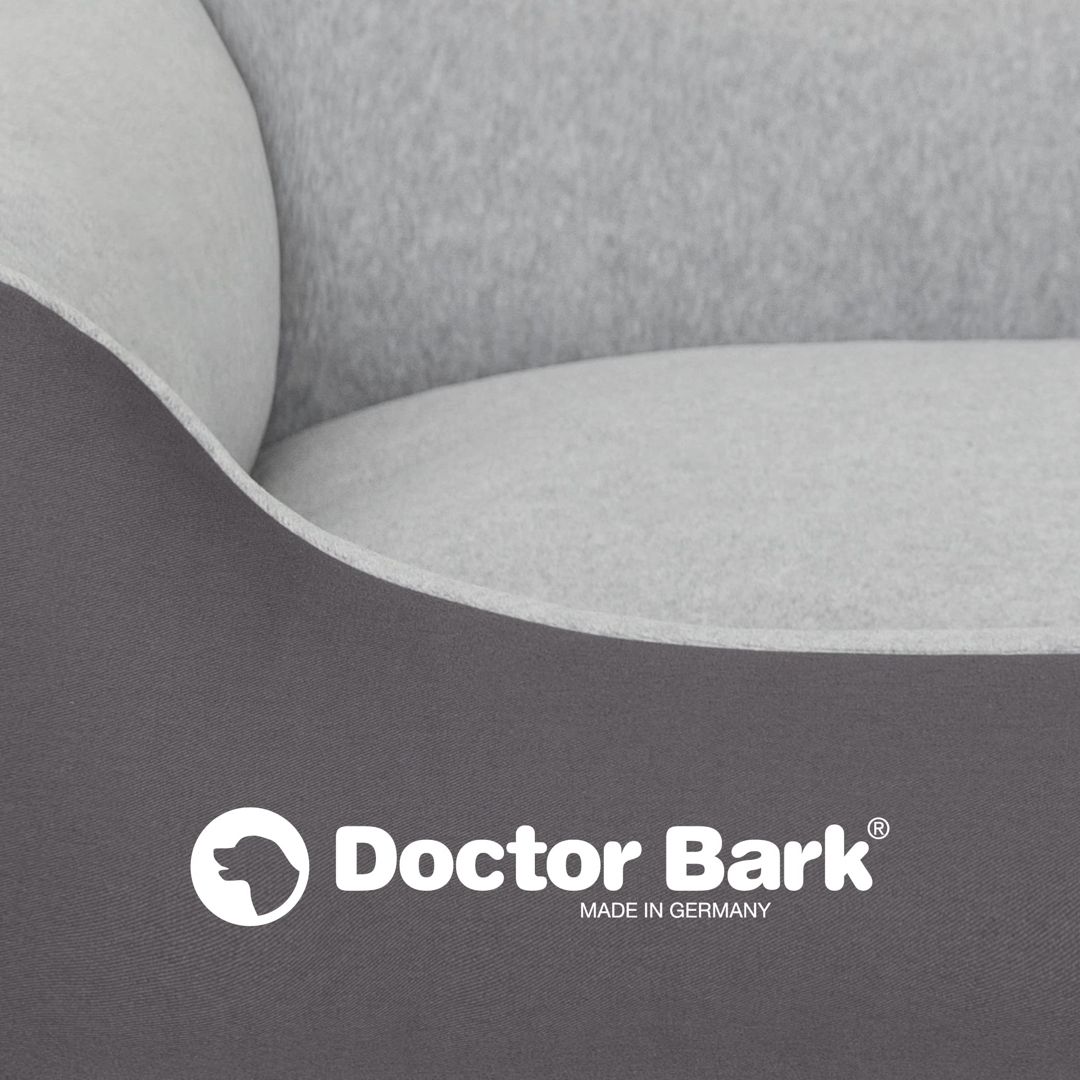 Doctor Bark Hundebett Kleine Hunde - Hundekörbchen Flauschig und Weich - Waschbar, Strapazierfähig, Kuschelig - Made in Germany - GreenLabel (S - 74x55 cm, Grau)