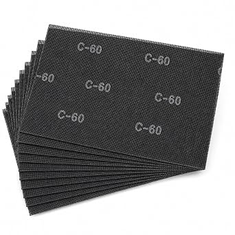 12" x 18" 60 Grit Floor Sanding Screen Sheets, 10-Pack, Mesh