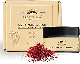 Rasayanam Pure Kashmiri Mongra Saffron/ Kesar | Tested Grade A as per ISO 3632 | From the finest farmland of Pampore, J&K