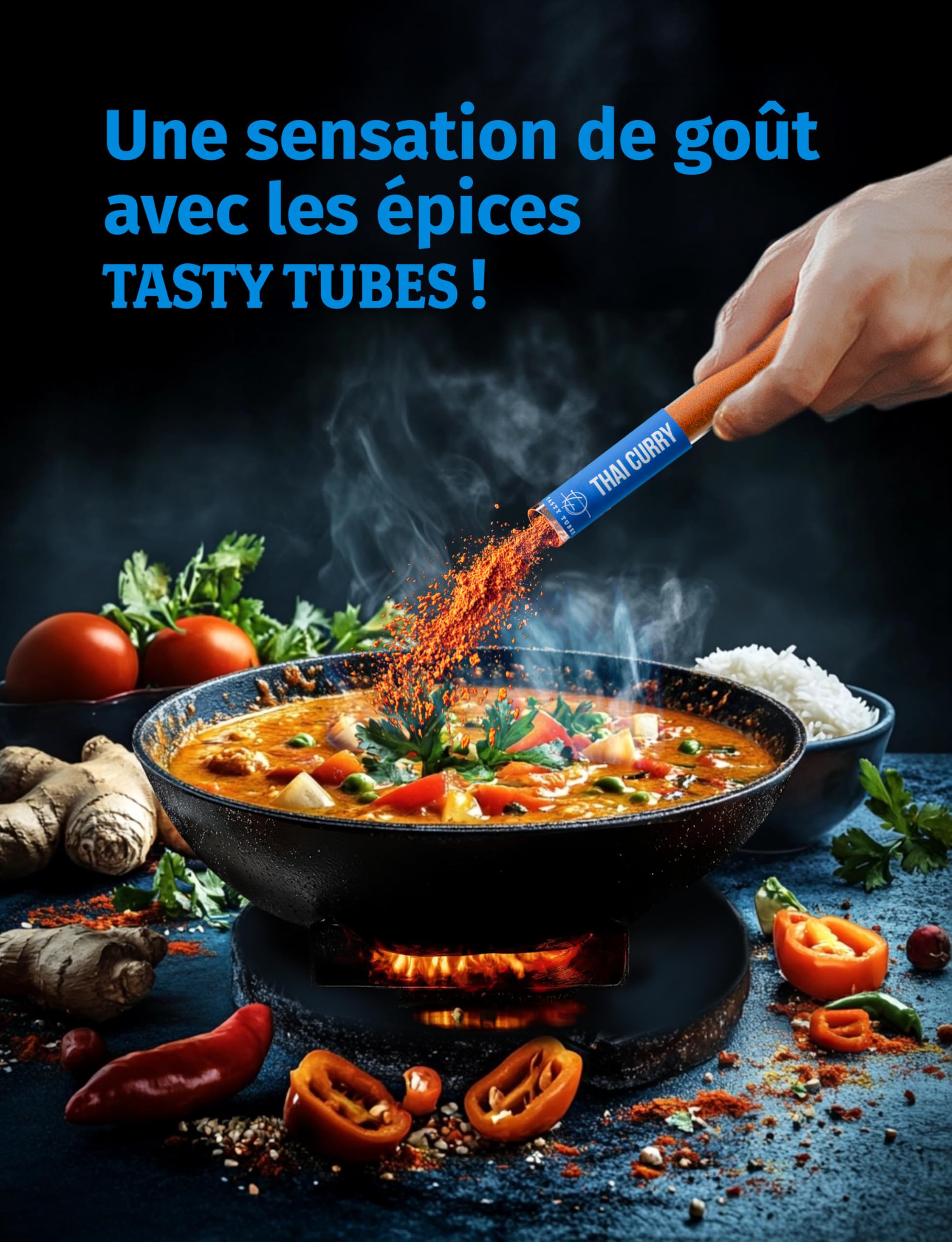 Tasty Tubes – Signature Spice Selection – Coffret d’épices – Cadeau original pour hommes & femmes – 10 mélanges d’épices du monde entier – Coffret cadeau pour passionnés de cuisine - 4