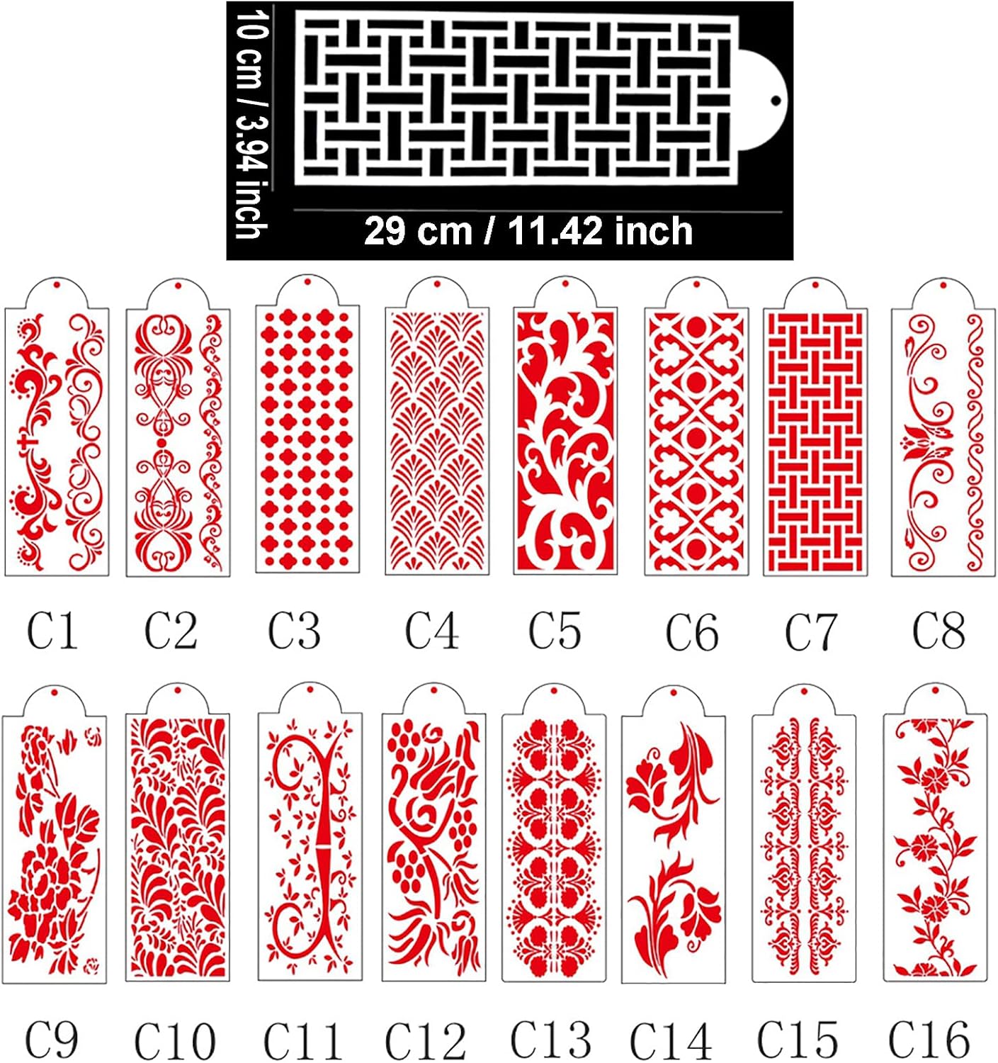 Floral Cake Lace Templates, Hollow Lace Dessert Edges Decorating Stencils