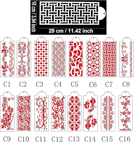 Miniatura 2 de Plantillas de encaje de pastel floral - Bordes de postre de fondant de galletas de encaje hueco, plantillas de decoración lateral, plantillas de