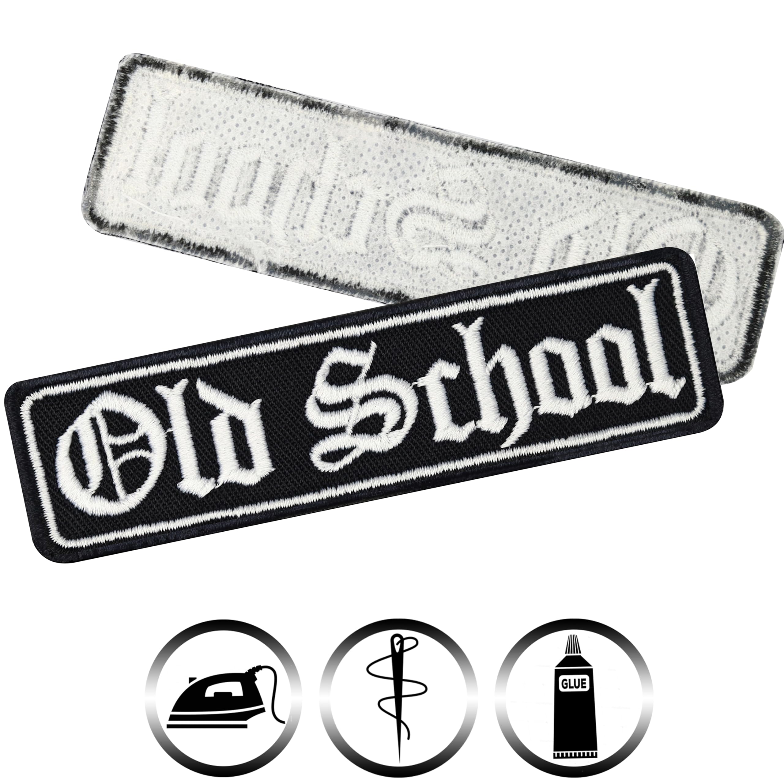 Amazon.com: 'Old School'' Club Biker Patch, Iron On Patches Amazon.com: 'Old School'' Club Biker Patch, Iron On Patches
