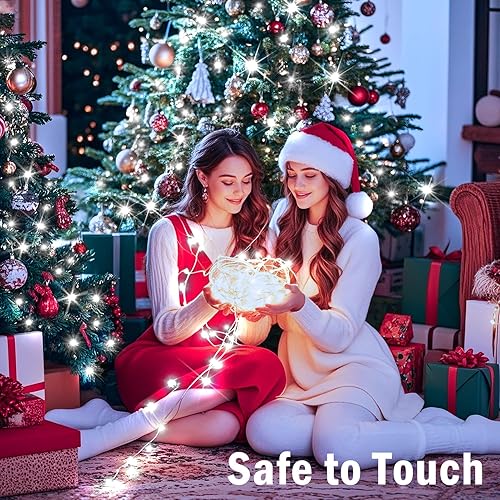 Miniatura 6 de SAUIRS Tira de luces LED de Navidad de 403 pies, 1000 luces LED para exteriores, 8 modos, temporizador y función de memoria, luces de hadas