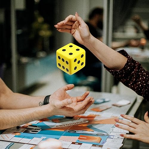 Miniatura 6 de 1 dados de esponja de poliuretano, accesorio para juegos de mesa, bloques cuadrados grandes de 3.1 in para escuela, familia, enseñanza de