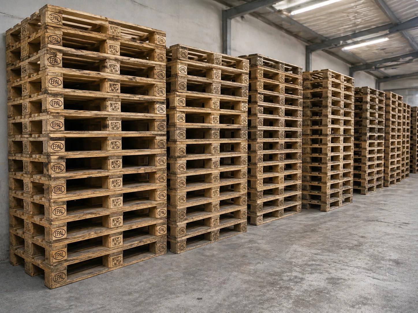 Pallet Bancale EPAL 80x120 cm Usato Legno Europeo Certificato - Bancale Standard per Magazzino, Logistica, Spedizioni E-commerce
