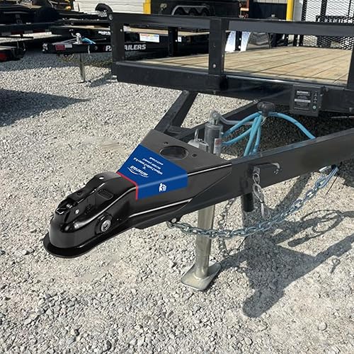 Miniatura 4 de Acoplador de remolque con marco A de 2 pulgadas con pestillo de gatillo para remolque RV, barco, cámper (8000 libras, negro)