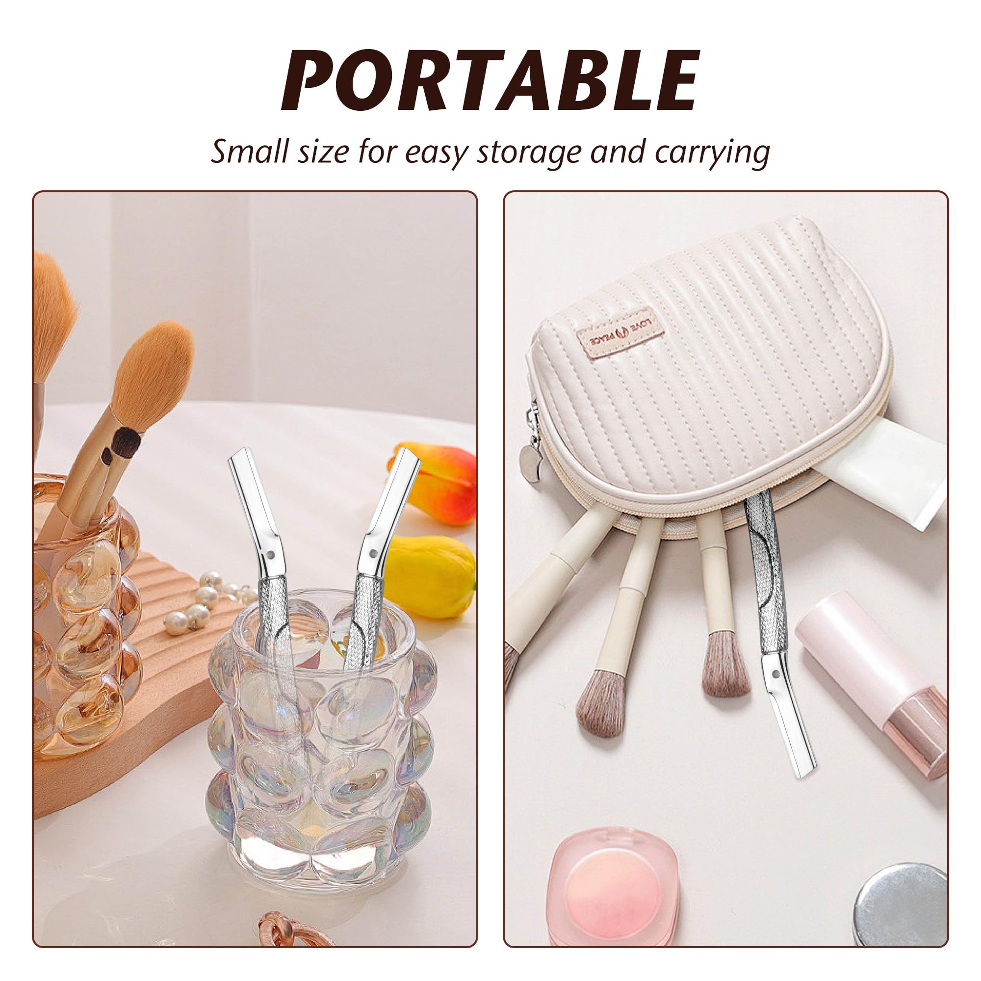 Herramienta Dermaplaning para cara, maquinilla de afeitar de cejas, modelado de cejas, recortadora de pelo de cejas y afeitadora con cubierta protectora, removedor de vello facial para