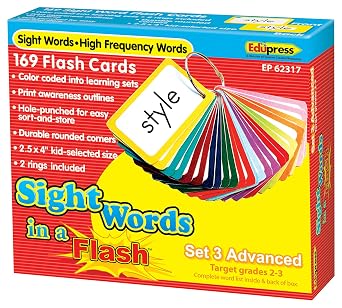 Edupress Sight Words in a Flash Card Set Grades 2-3 EP62317
