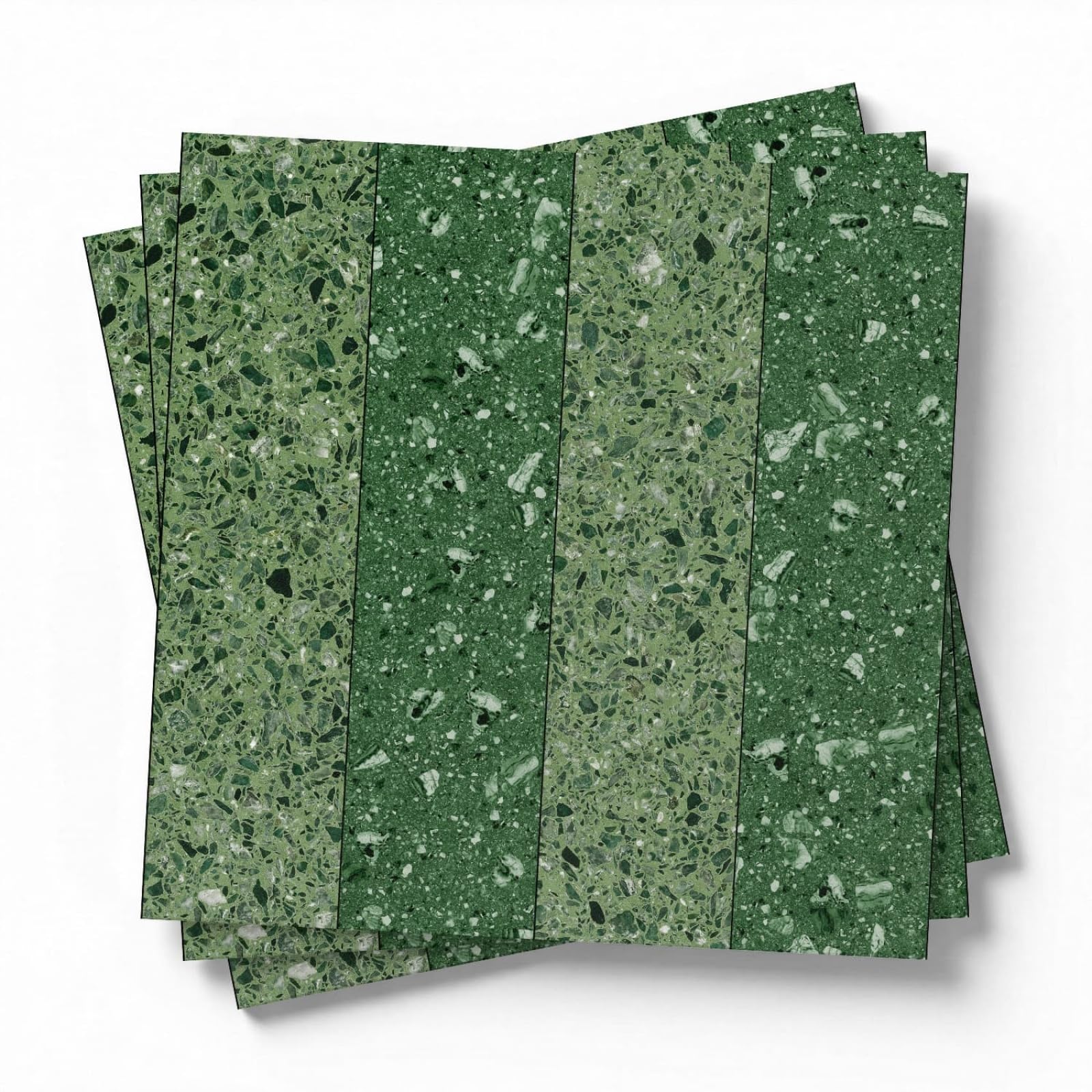 LMYSXAOZ Stick on Kitchen Tiles Green Marble Self Adhesive Wall PVC for Fireplace Surround Furniture Decoration Backsplash Bathroom Tile Stickers Waterproof