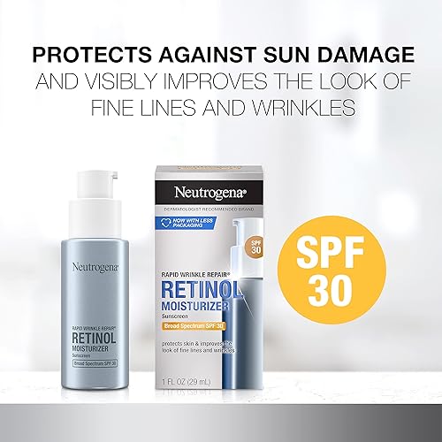 Miniatura 2 de Neutrogena - Crema hidratante antiarrugas Rapid Wrinkle Repair Retinol con protección solar SPF 30 Crema diaria antiarrugas para cara y cuello con