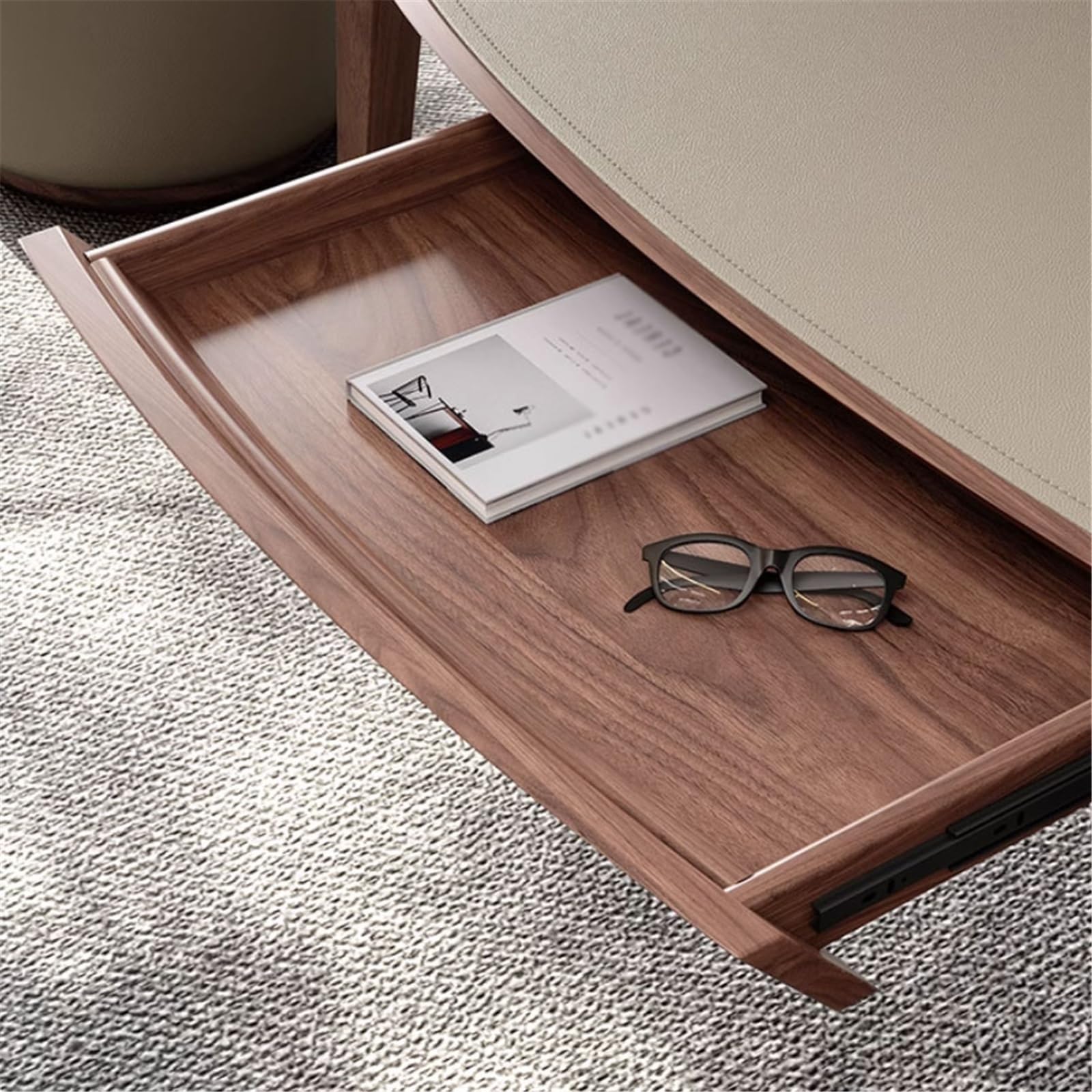 Acrittura Scrivania moderna for casa e ufficio con 3 cassetti in legno(S)