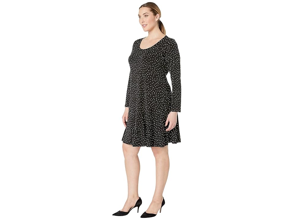 

Karen Kane Plus Plus Size Dakota Dress (Dot Print) Women's Clothing, White