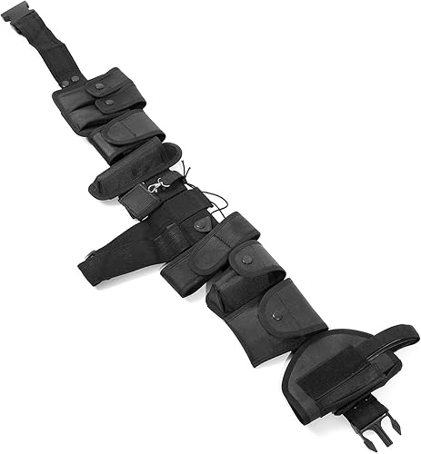 Miniatura 3 de Equipo de ejecución modular con para guardia, oficial de policía, negro, cinturón de nylon táctico 600para el aire libre, deportes extremos,