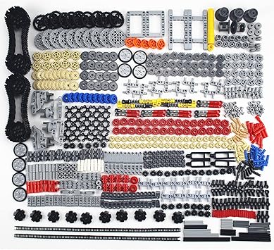 1533 PCS Technical Parts Building Block Accessories Vehicles Gears Cross Axles Wheels Connector Pieces Set Chain Link Pin Joint Shock Absorber MOC Toys