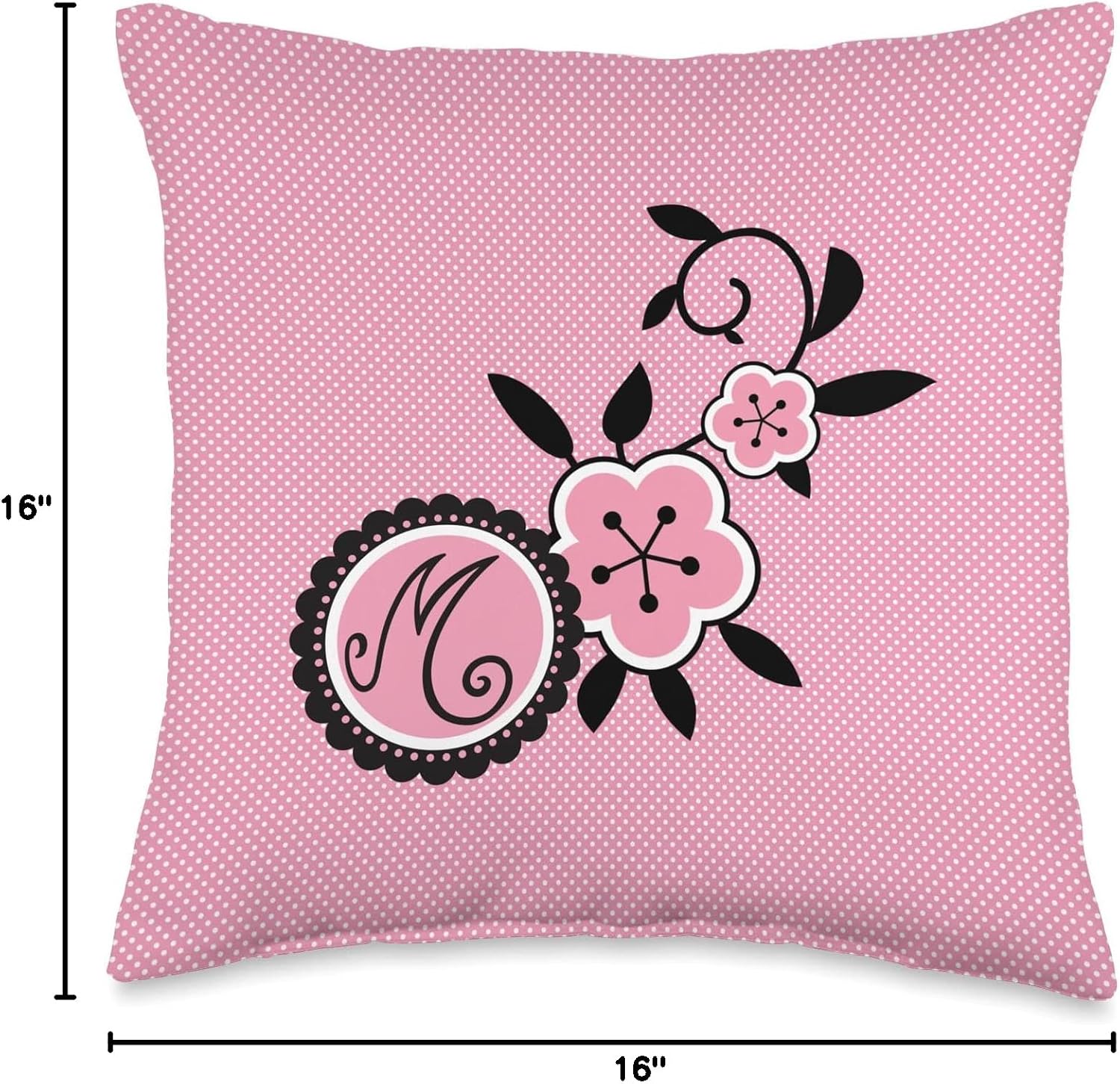 Miraculous Ladybug Marinette Dupain-Cheng flowers Throw Pillow