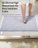 Set covorașe de baie Furicher Boho cu model rombic, 2 piese, antiderapante, lavabile, gri, 51 x 120 cm și 46 x 77 cm 6