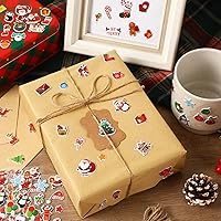 Vista 4 de UPINS Calcomanías de Navidad para niños, 12 hojas de calcomanías de espuma 3D hinchadas – Lindo muñeco de nieve, reno, árbol, Papá Noel