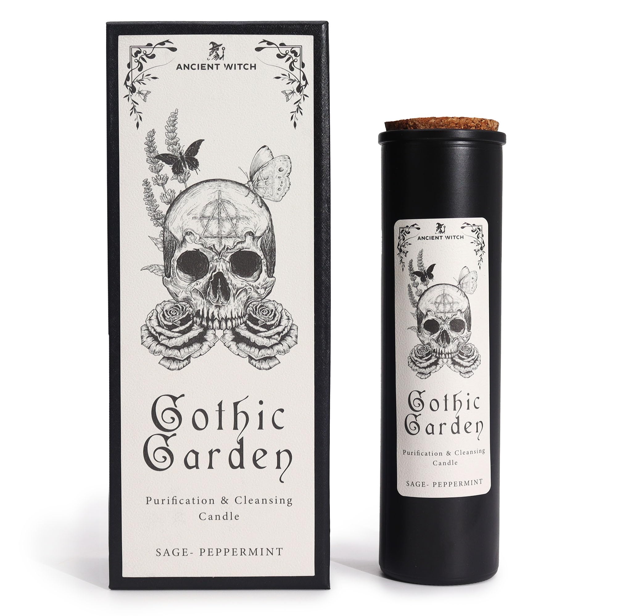 Serenity - Ritual Candle - Sage & Peppermint - Black